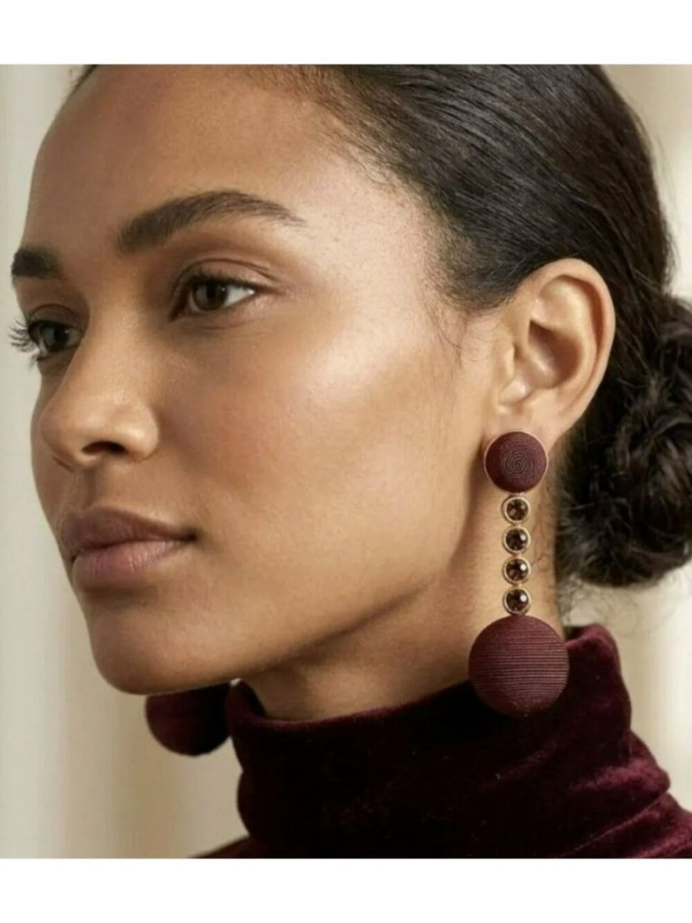 Tuckernuck Brown Drop Lantern Dangling Earrings New